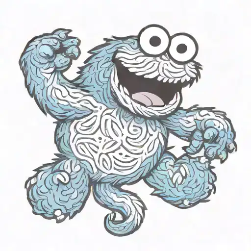 Cookie Monster tattoo design idea