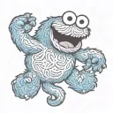 Cookie Monster tattoo design idea