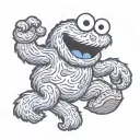 Cookie Monster tattoo design idea