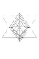 triangular geometric mandala tattoo design idea