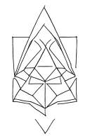 triangular geometric mandala tattoo design idea