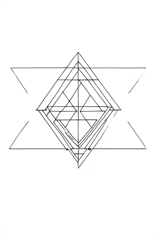 triangular geometric mandala tattoo design idea
