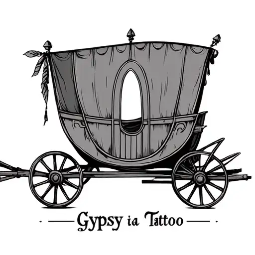 Gypsy Wagon tattoo design idea