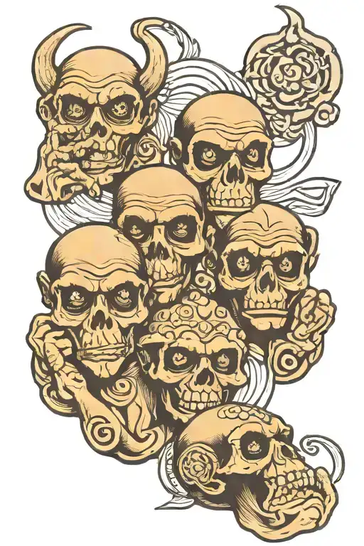 hear see speak no evil tattoo design idea