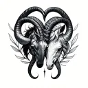 Capricorn and cancer signs intertwined tattoo design idea