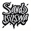 "Sandiswa" child name written tattoo design idea