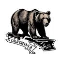 bear with California state outline tattoo design idea