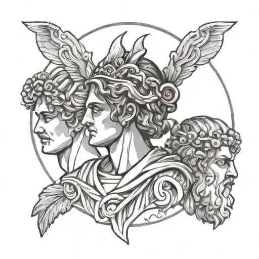 4 Stoic Virtues tattoo design idea