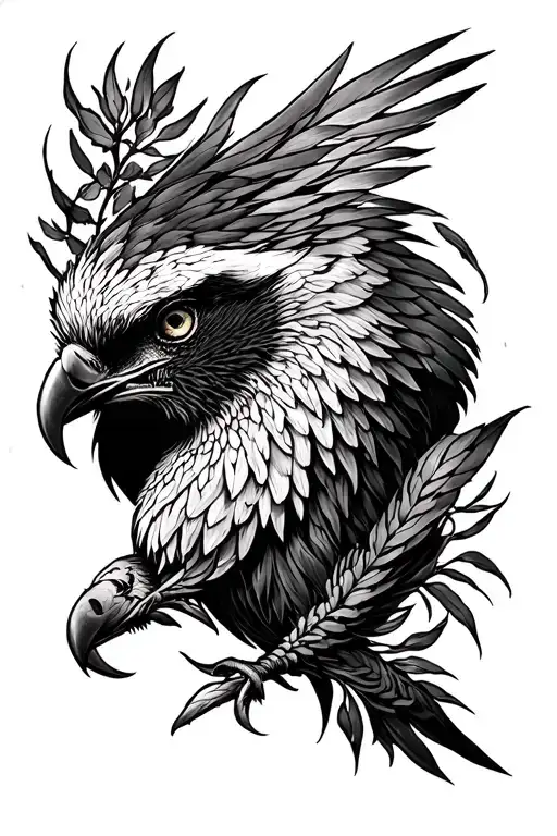Adler Berg Tanne tattoo design idea