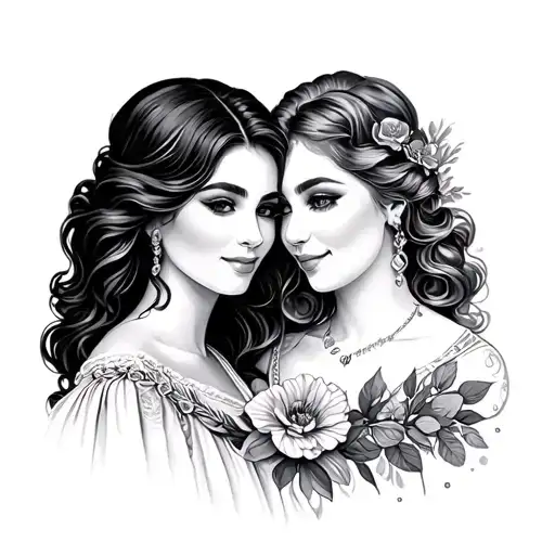blessed mom and nana  tattoo design idea