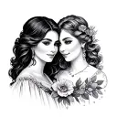 blessed mom and nana  tattoo design idea