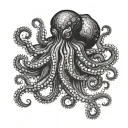 big black octopus wrapping its tentacles tattoo design idea