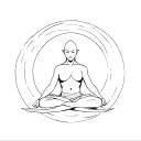 Avatar Aang meditating tattoo design idea