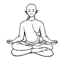 Avatar Aang meditating tattoo design idea