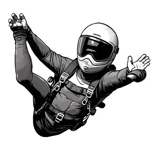 Skydiving tattoo design idea