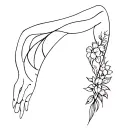 patch work sleeve tattoo design idea