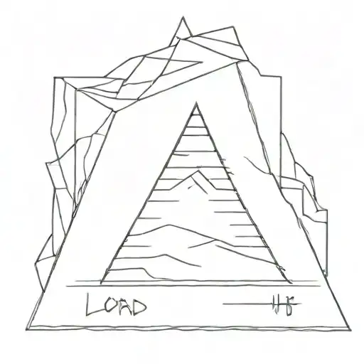 Broken pyramid with prayer and "lord please save her for me" tattoo design idea