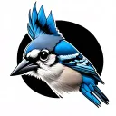 Bluejay tattoo design idea