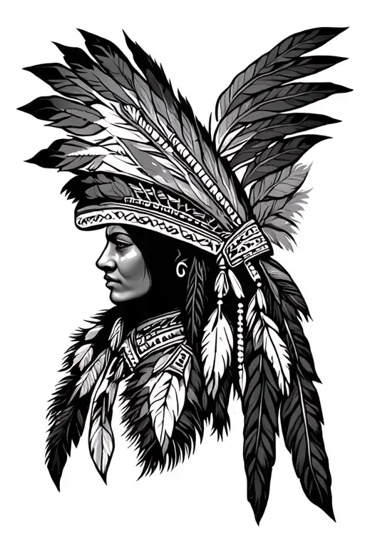 Cherokee Indian tattoo design idea