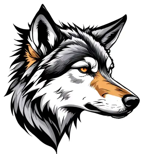 choctaw wolf virgo tattoo design idea