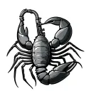 crawfish with saxophone  tattoo design idea