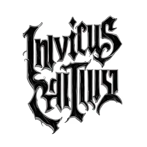 Invictus Font tattoo design idea