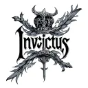 Invictus Font tattoo design idea
