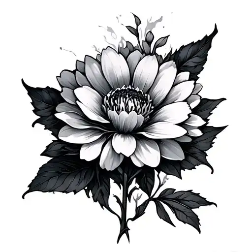 albedo genshin flower tattoo design idea