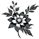 albedo genshin flower tattoo design idea