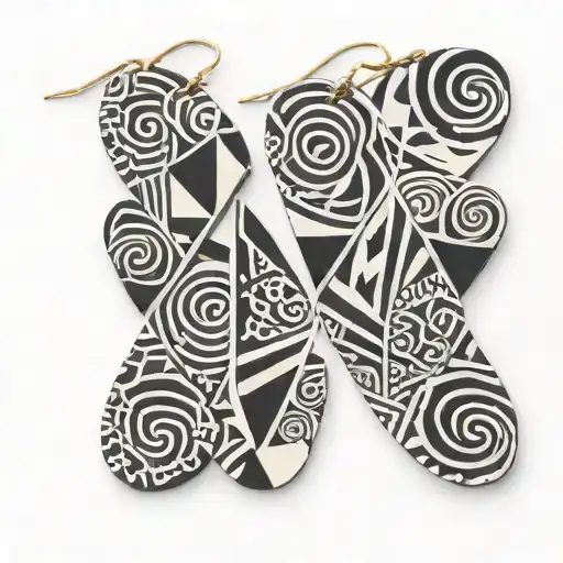 signature earrings inside tattoo design idea