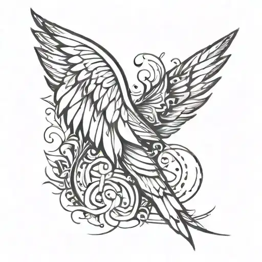 dnd wings tattoo design idea