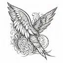 dnd wings tattoo design idea