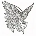 dnd wings tattoo design idea