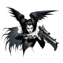 Morrigan armed tattoo design idea