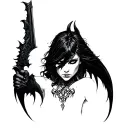 Morrigan armed tattoo design idea