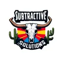 "Subtractive Solutions" "Subtractive Solutions" "Subtractive Solutions" Logo for a machine shop based in Arizona using the outline of the state line, a cow skull, the state flag and cactus. tattoo design idea
