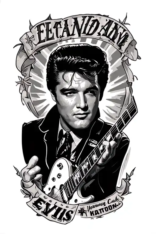 I want a leg sleeve, with Johnny cash Elvis and Memphis TN tattoo design idea