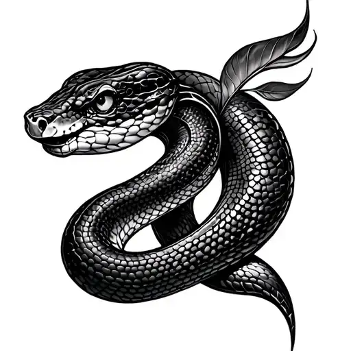 dainty feminine snake tattoo tattoo design idea