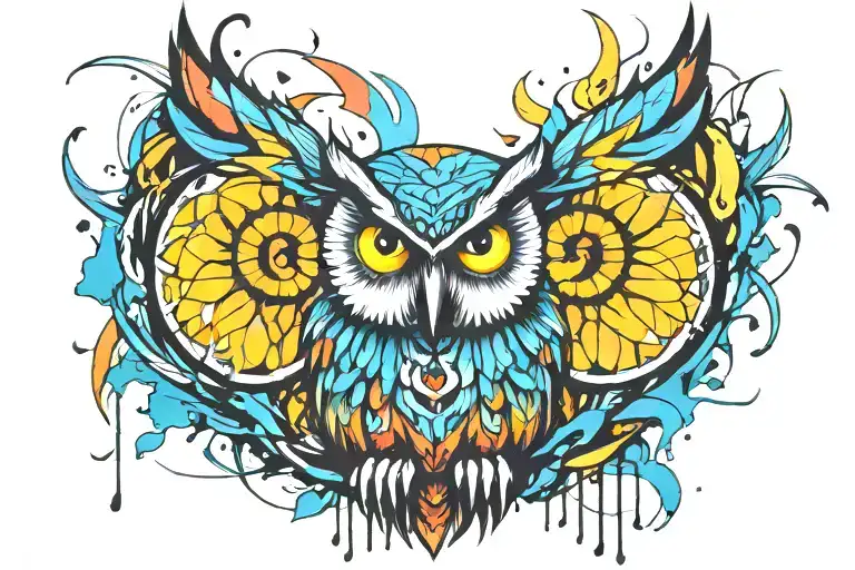 owl tattoo design idea