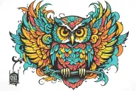 owl tattoo design idea