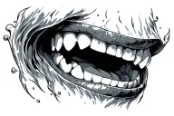 Sinking Biting Teeth tattoo design idea