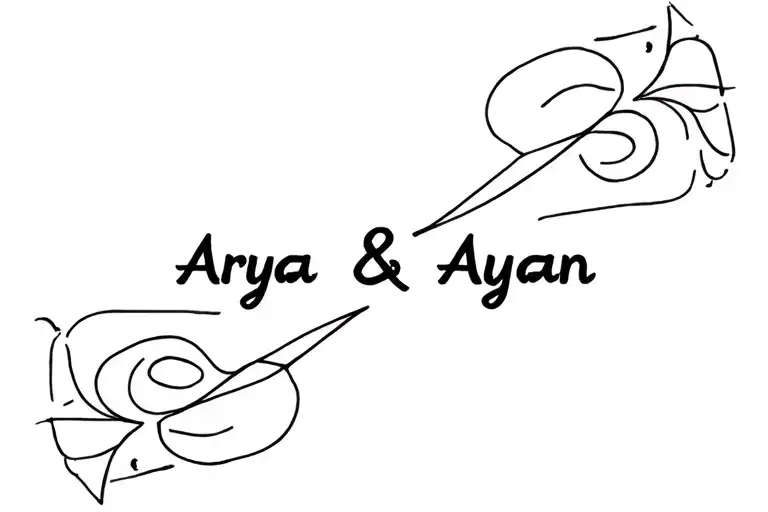 Arya & Ayan tattoo design idea