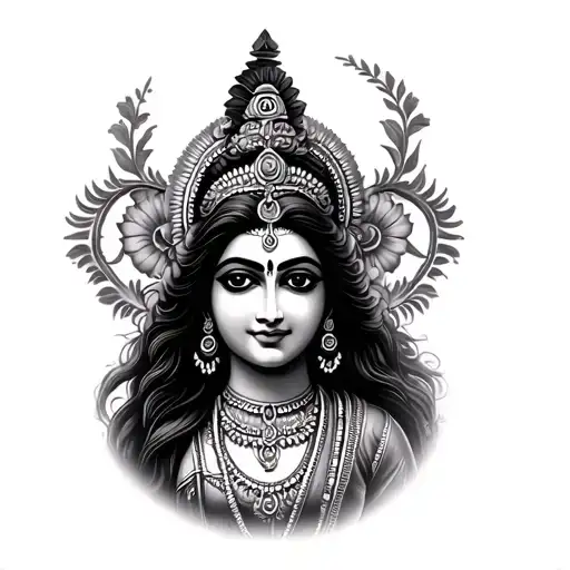 Maa Kali, Maa Laxmi, Maa Saraswati Photo Tatto Design tattoo design idea