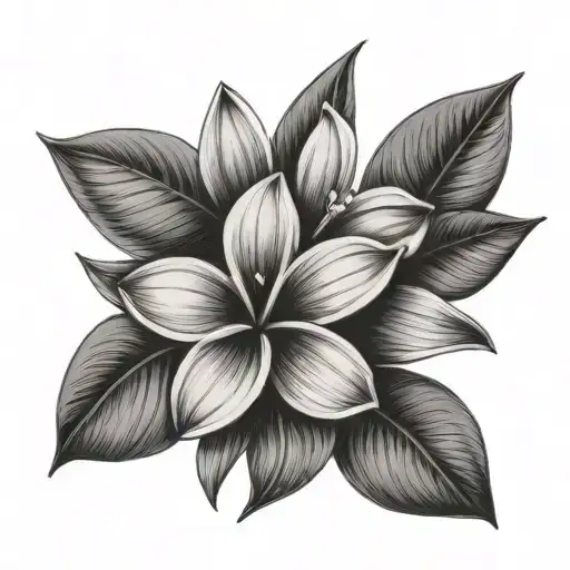 Frangipani tattoo design idea