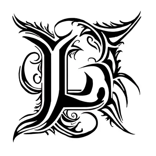 alphabet L tattoo design idea