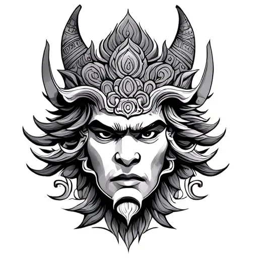 rahu tattoo design idea
