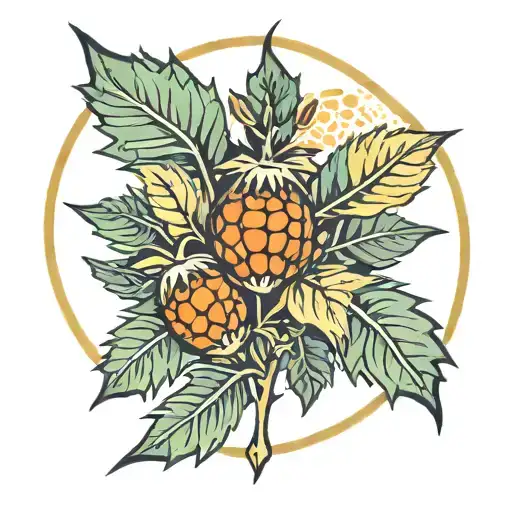 Acorn Leaf Fenerbahce Kadıköy 1907 tattoo design idea