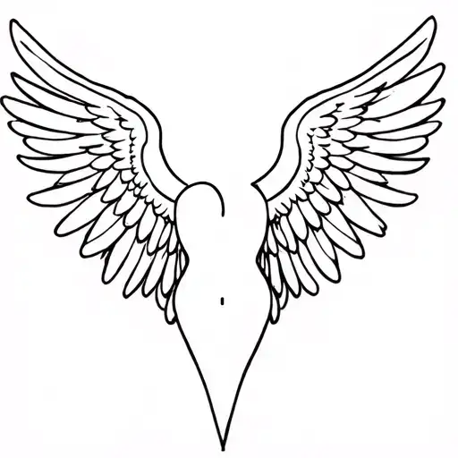 lili dead baby angel wings tattoo design idea