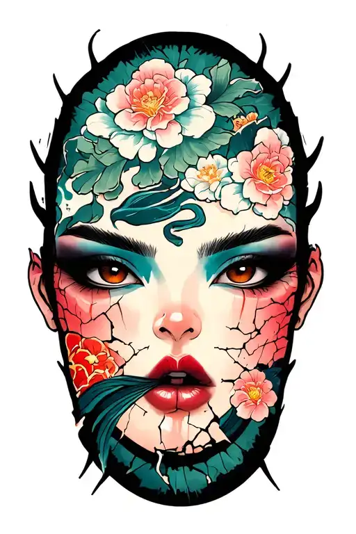 Torn Ripped Skin tattoo design idea