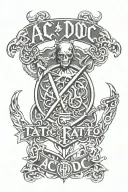 AC/DC logo tattoo design idea